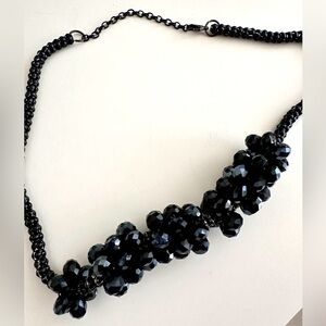 black crystal beaded necklace